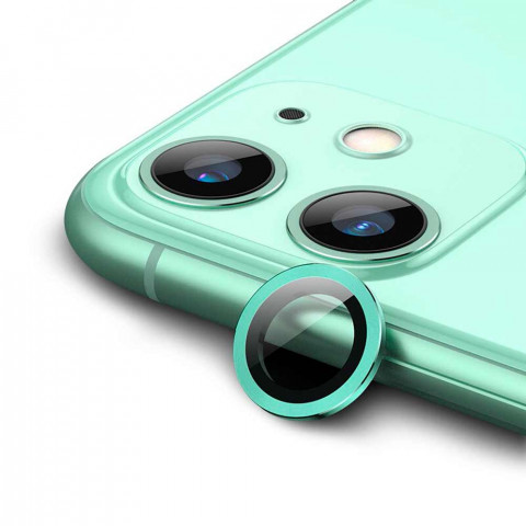 Защитное стекло на камеру iPhone 11 Blueo Armor Mint green